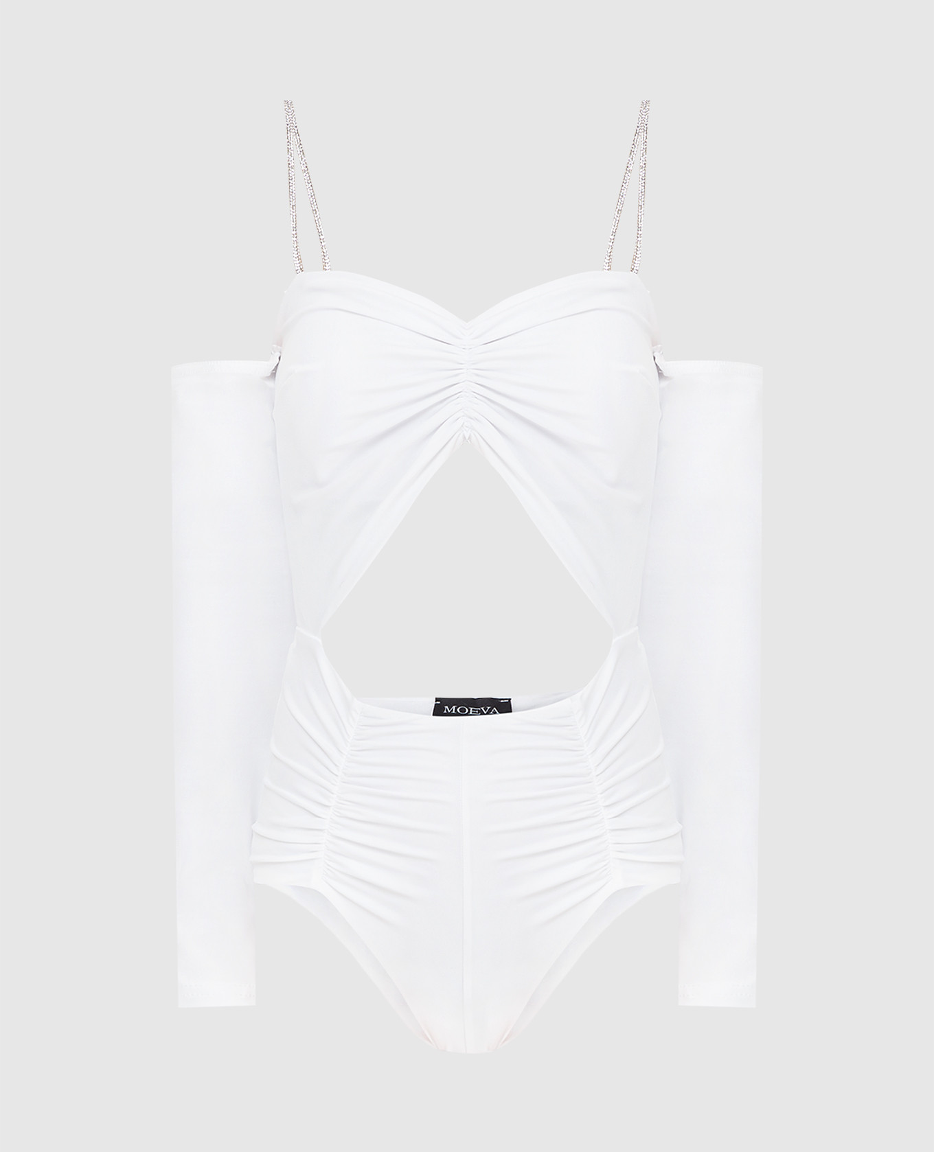 Moeva - Avena white swimsuit with crystals AVENA0547 - buy with
