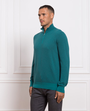 Loro Piana Бирюзовый джемпер из кашемира FAG4525