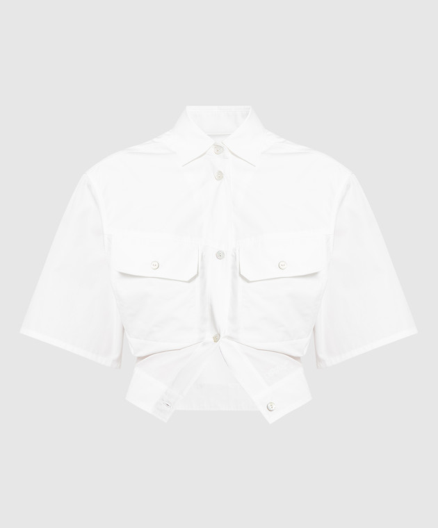 Off-White White shirt with logo embroidery OWGG001S23FAB001