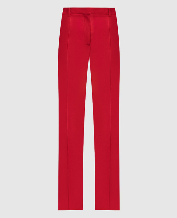 Red flared pants