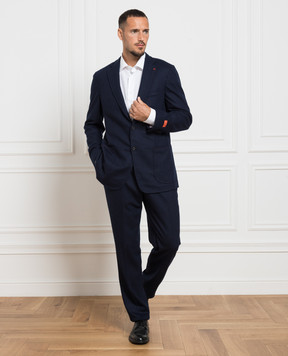 ISAIA Синий костюм из шерсти и кашемира 521ASI00794720