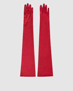 Dolce&Gabbana Красные атласные перчатки FG108AFURHM