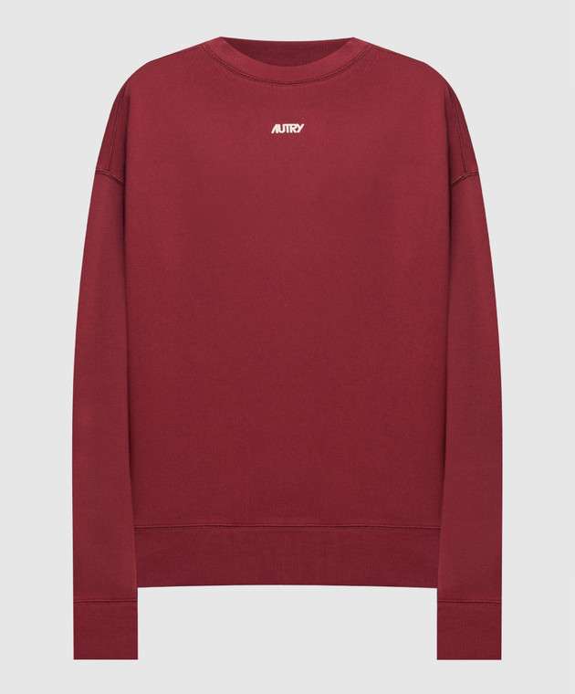 AUTRY Red sweatshirt with logo A23ISWBW416S