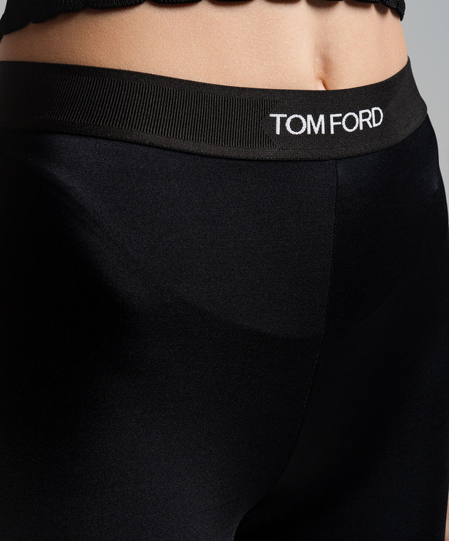 Tom Ford - Black leggings with contrasting logo PAJ096JEX087 - buy with  Hungary delivery at Symbol