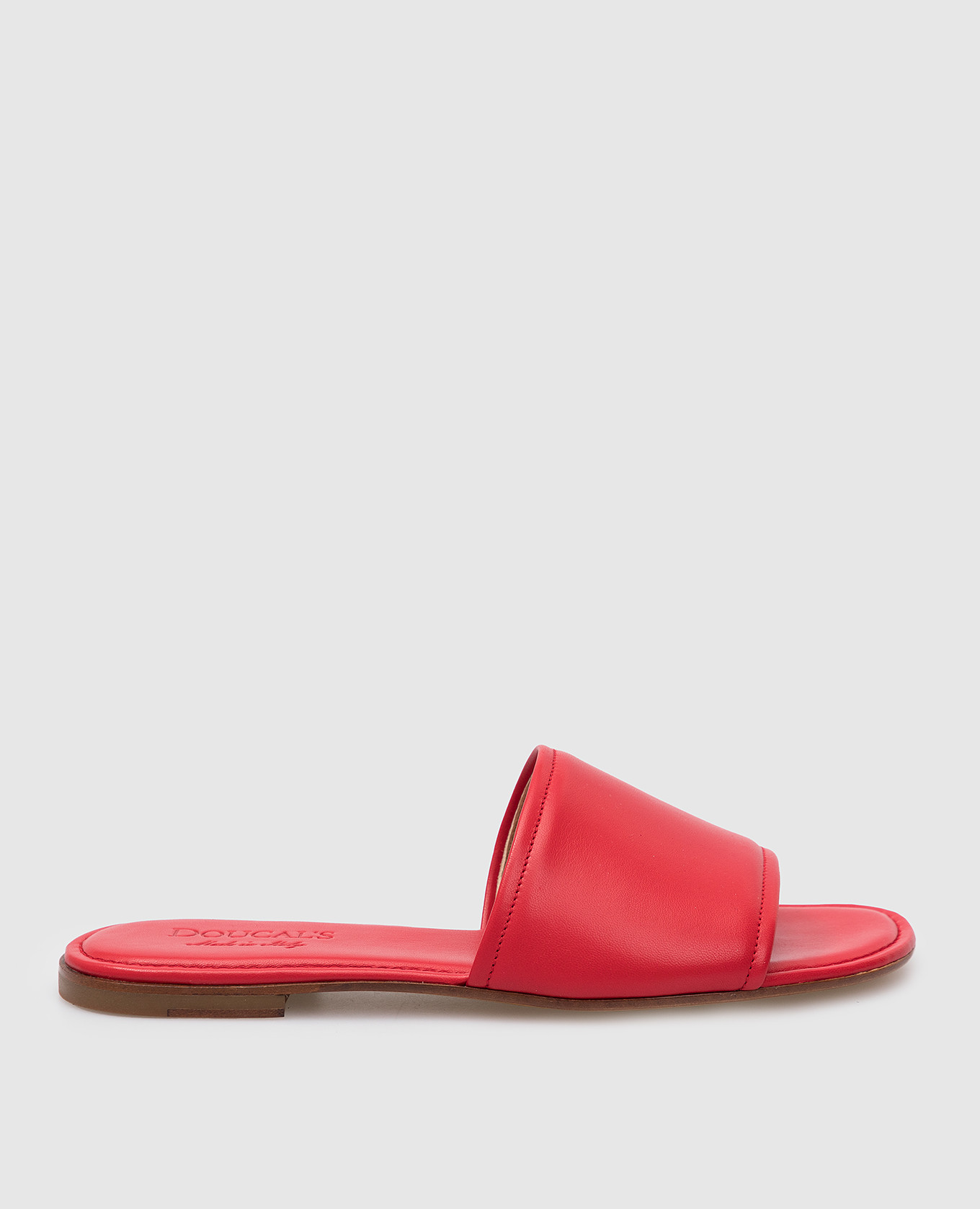 Red leather slippers