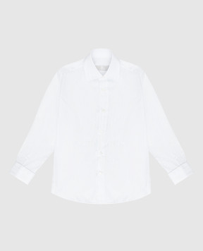 Stefano Ricci Детская белая рубашка в полоску YC004040LJ1862