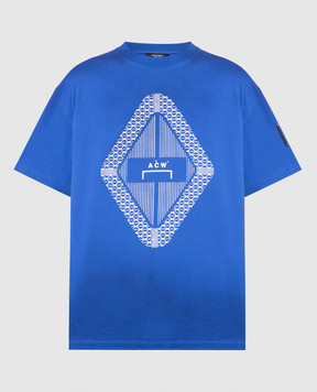 A Cold Wall Синяя футболка с графическим принтом ACWMTS133