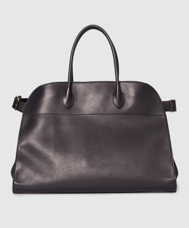 The Row Margaux Black Leather Tote Bag W1254L72