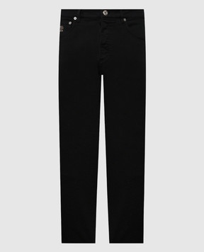 Brunello Cucinelli Черные брюки с патчем логотипа. M277PX1290