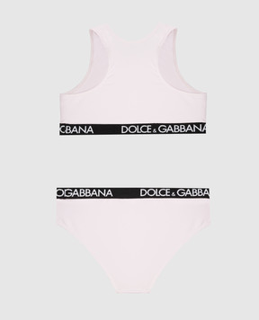 Dolce&Gabbana Дитячий рожевий набір із топу та трусиків L5J713FUGNE