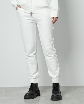 Ermanno Scervino Білі джогери з вишивкою логотипа D431P302KRA