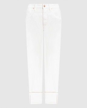 Brunello Cucinelli Белые джинсы с цепочкой мониль M0H43P5797