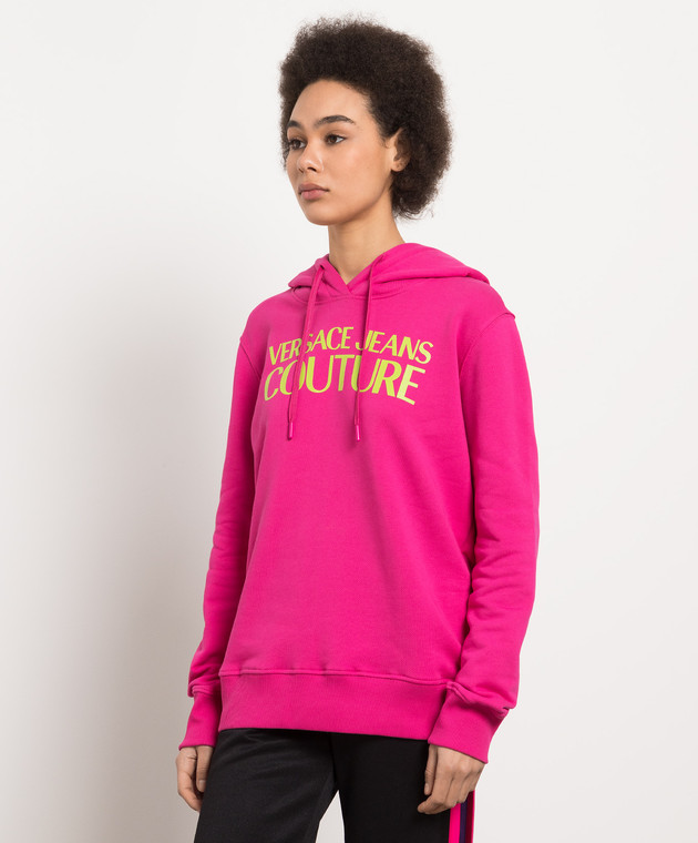 Versace Jeans Couture - Розовое худи с логотипом 74HAIT03CF01O