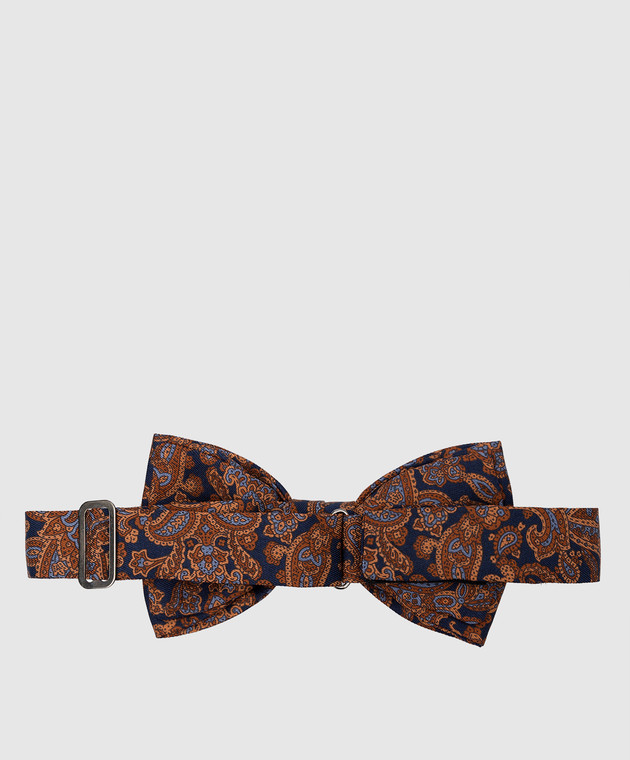 Stefano Ricci Children's brown butterfly made of silk in a pattern YHN01NG501 image 2