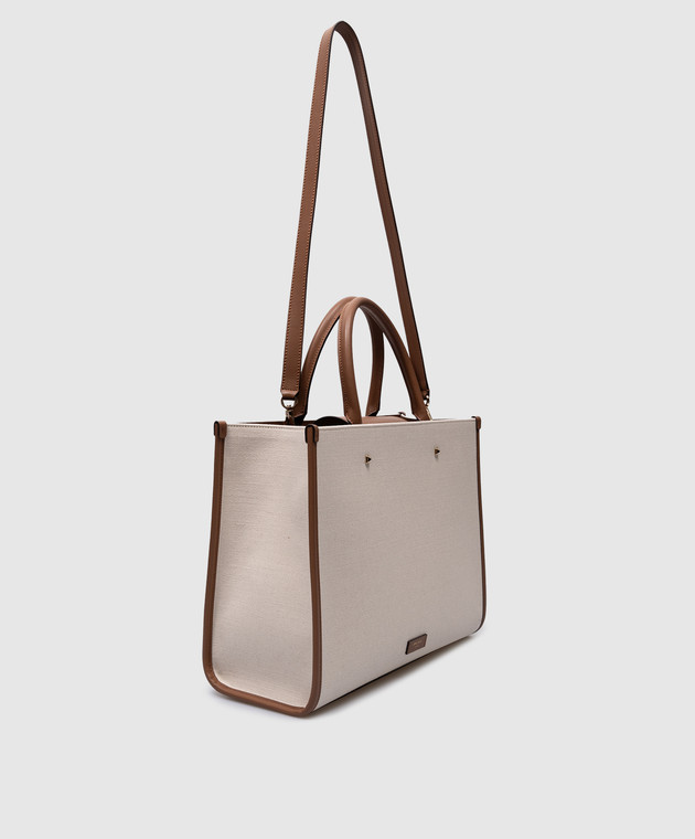 Jimmy Choo Бежевая комбинированная сумка-тоут Avenue M Tote AVENUEMTOTELJJ изображение 3