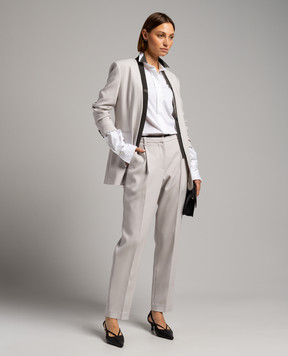 Brunello Cucinelli Серые брюки с цепочкой мониль MB097P8456