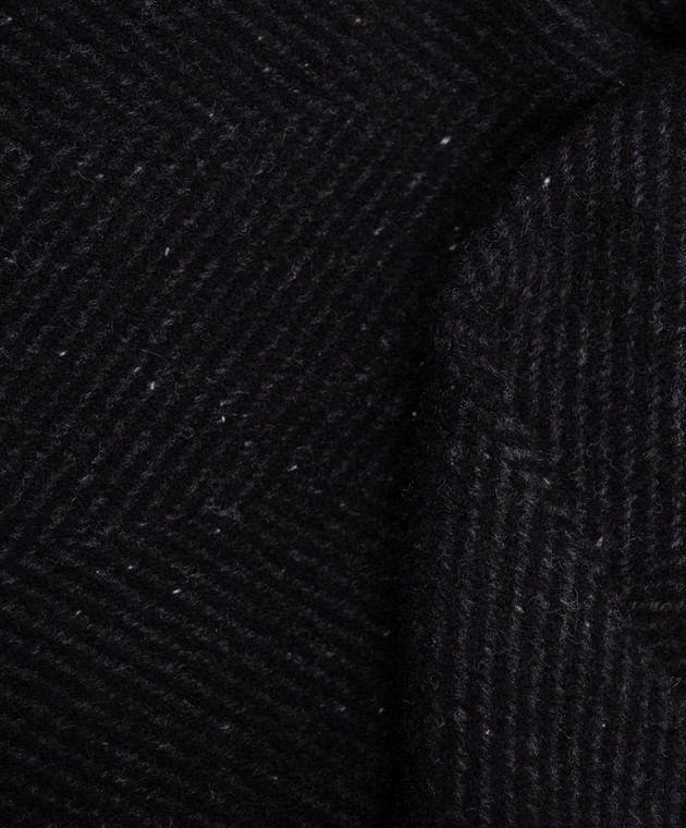 Tom Ford Черный шарф из шерсти, кашемира и шелка SSD011WHP07 изображение 3