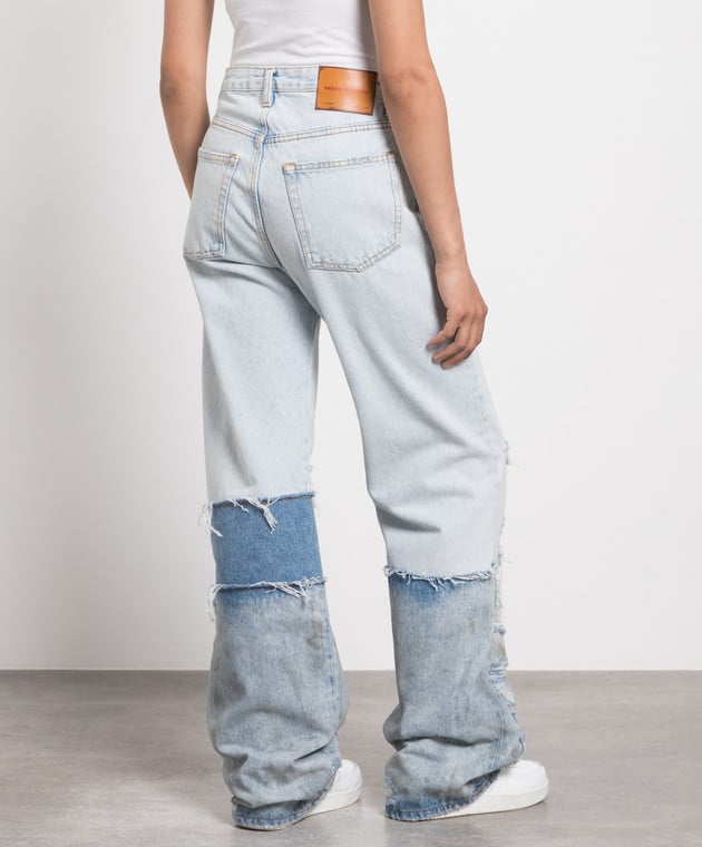 Heron Preston Blue flared jeans with slits HWYA018S23DEN002 image 4