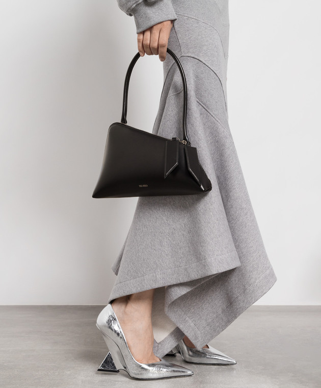 The Attico Черная кожаная сумка Sunrise 236WAH42L019 изображение 2