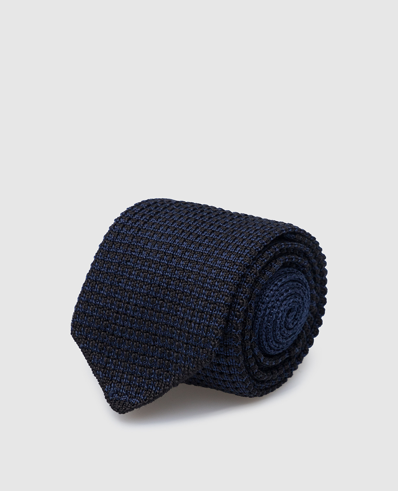 Children's black silk tie