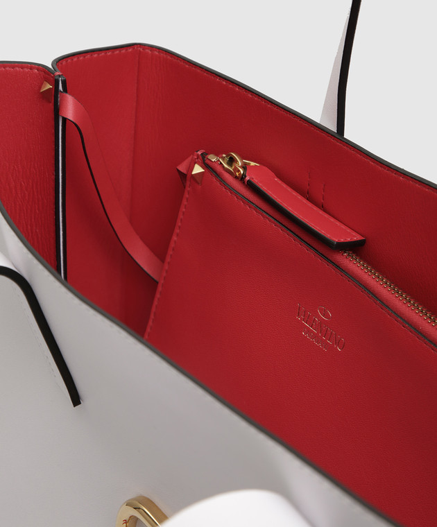 Valentino Белая кожаная сумка Vring RW0B0D90UZQ изображение 4