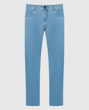 Canali Голубые джинсы с патчем логотипа PD0040091719