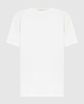 AREA Белая футболка с вырезом и кристаллами 2201T46003