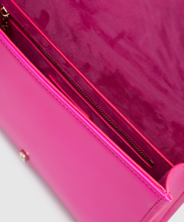 Valentino VLogo Type pink leather messenger bag 2W2B0L49MUS image 4