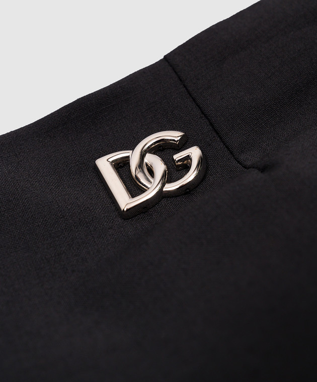 Dolce&Gabbana Children's black skirt with metal logo L54I82G7K5G6 image 3