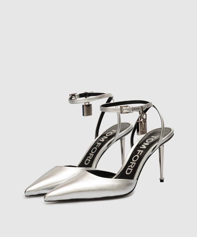 Tom Ford Silver leather slingbacks W2980LSP014S image 2
