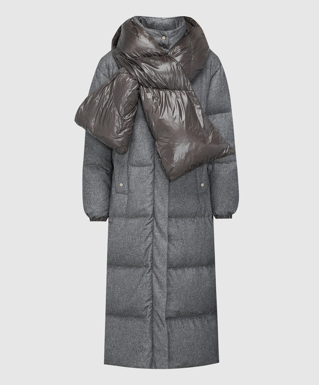Herno Gray down jacket made of silk and cashmere PI001783D38087