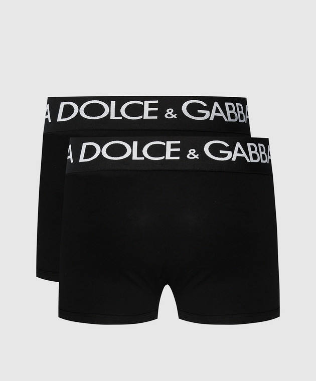 Dolce&Gabbana Set of black boxer briefs with logo M9D70JONN97 image 2