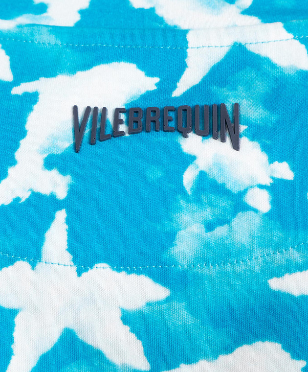 Vilebrequin Blue t-shirt Ted in print EDTC3P06 изображение 5