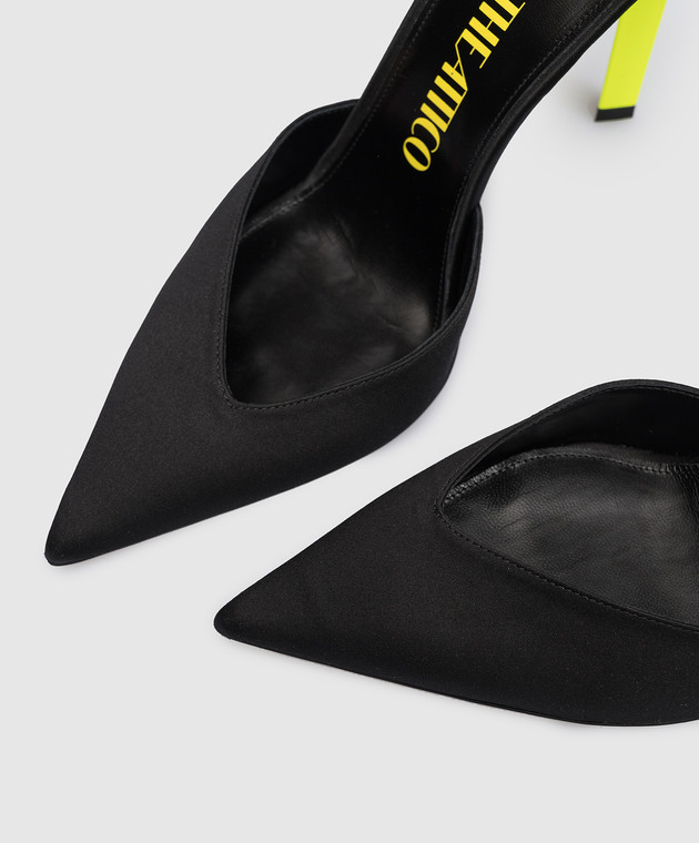 The Attico Black PERINE slingbacks with curved heels 231WS413V015 изображение 5