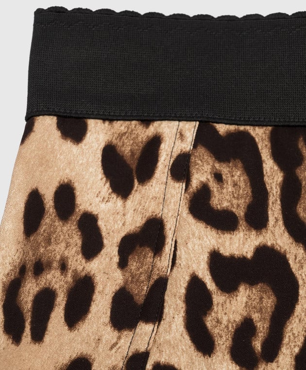 Dolce&Gabbana Brown shorts in a leopard print FTAG1TFSADD image 3
