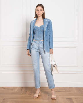 Ermanno Scervino Блакитний джинсовий топ-бюстьє D422L300FRQ