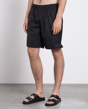Off-White Черные шорты для плавания с логотипом OMFD008F23FAB003