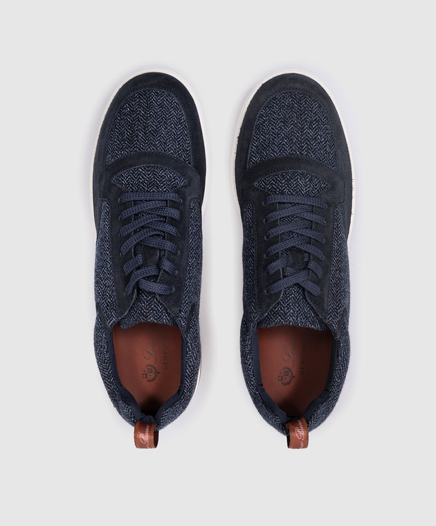 Loro Piana Синие комбинированные кеды Newport Walk FAN4436 изображение 4
