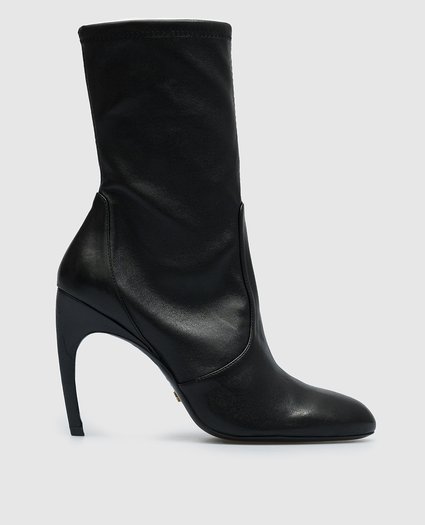 Lxecrve Black Leather Ankle Boots
