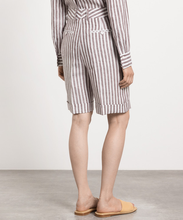 Kiton Brown striped shorts D51115H07301 image 4
