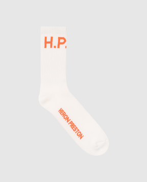Heron Preston Белые носки с узором логотипа HMRA008F23KNI002