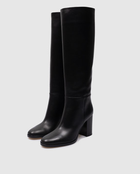 Gianvito Rossi Черные кожаные сапоги Santiago G8047985CUO