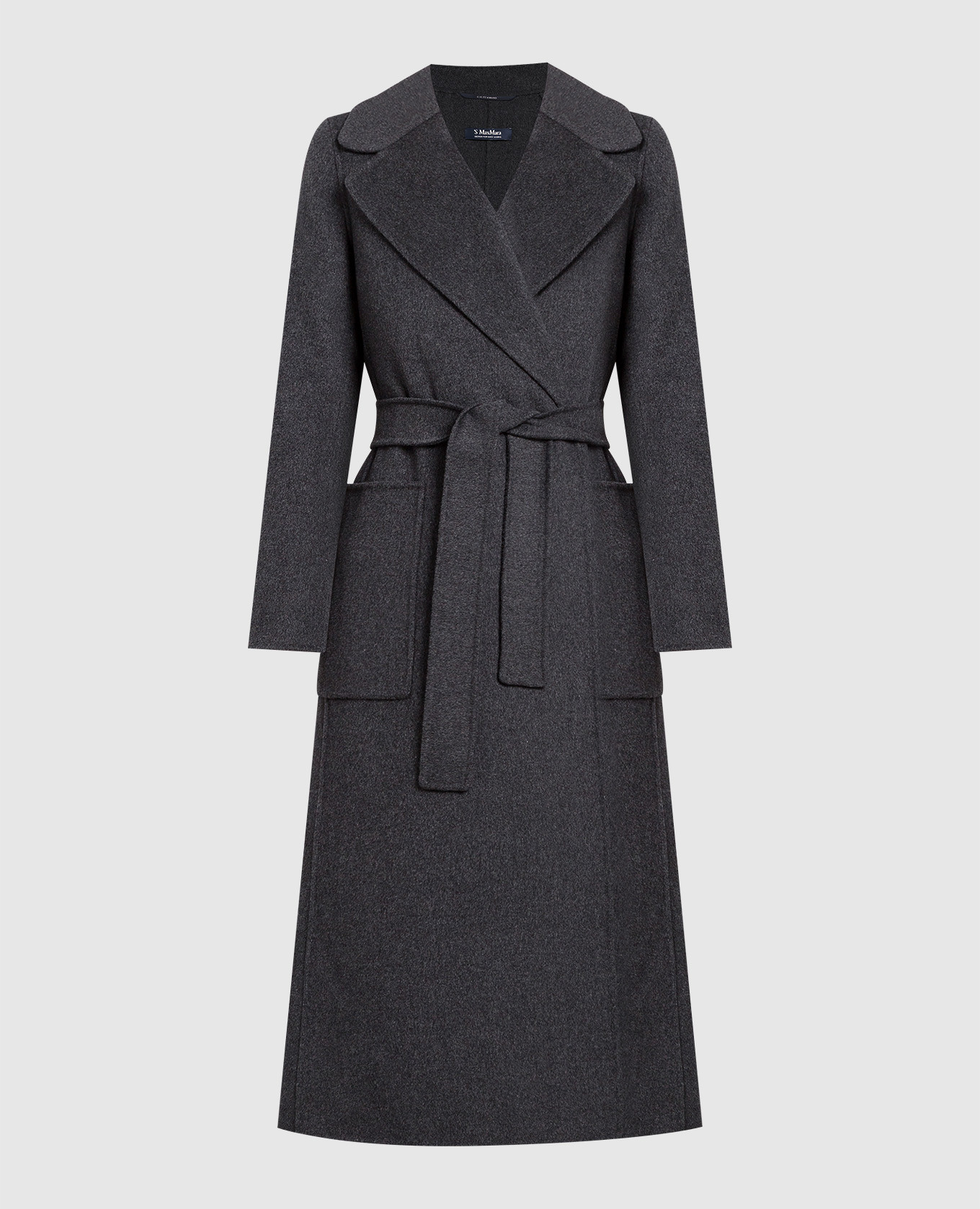 Max Mara - Paolore dark gray wool wrap coat PAOLORE buy at Symbol