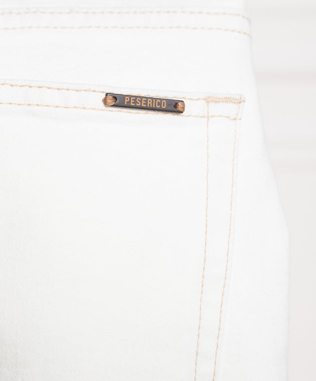 Peserico White jeans with logo P04525LQ04286 изображение 5