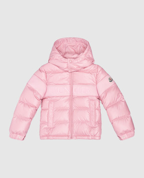 Moncler ENFANT Дитячий рожевий пуховик Truyere з логотипом 1A00051595ZJ810