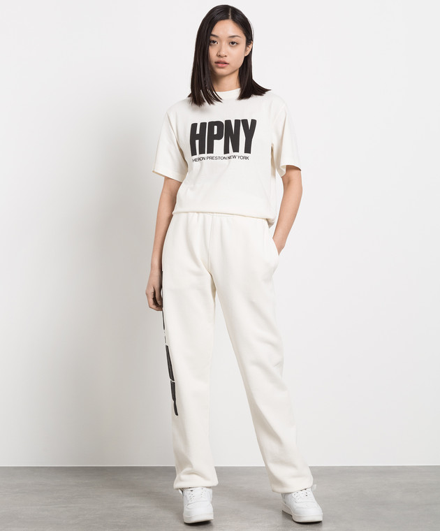 Heron Preston White t-shirt with contrasting HPNY logo HWAA032C99JER004 изображение 2