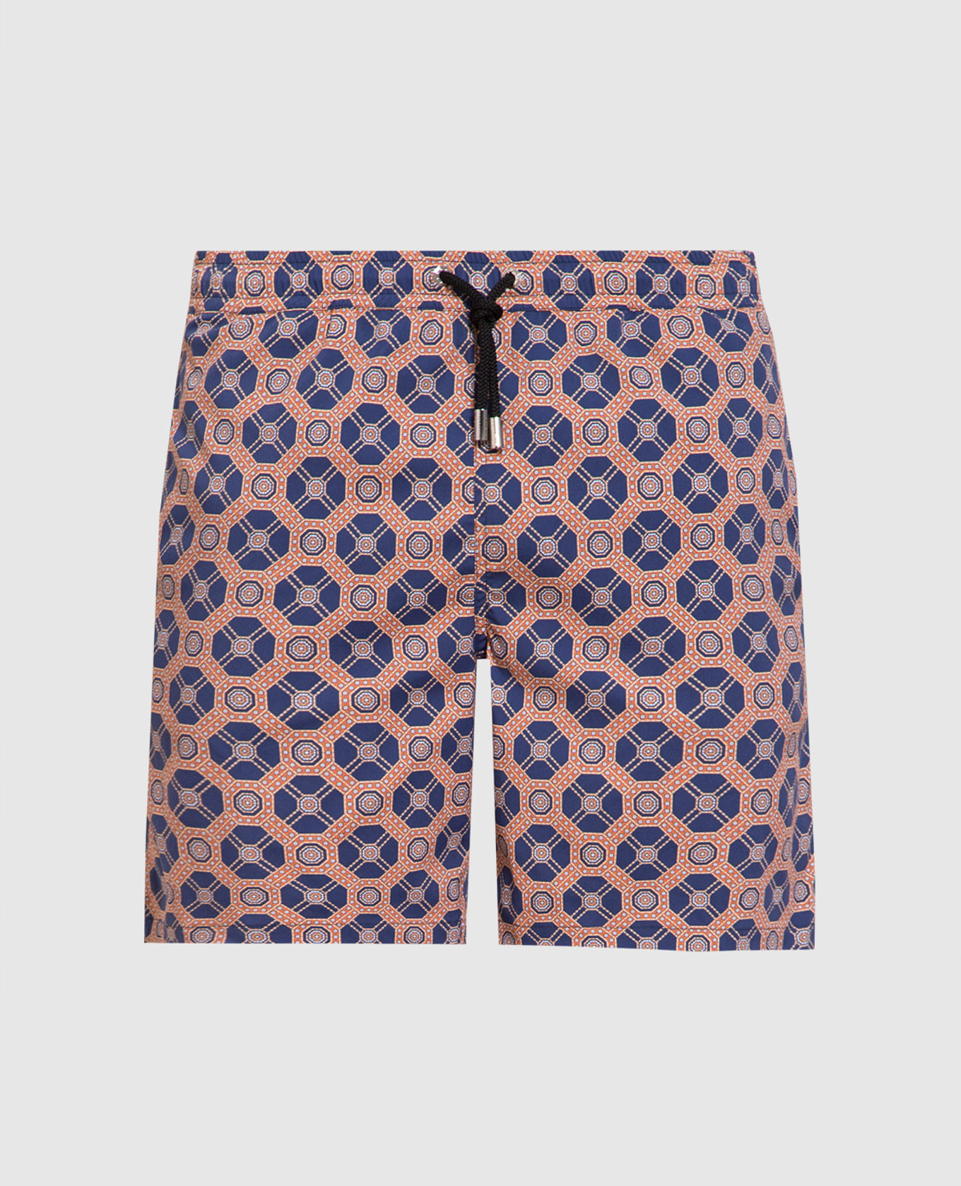 Orange printed swim shorts