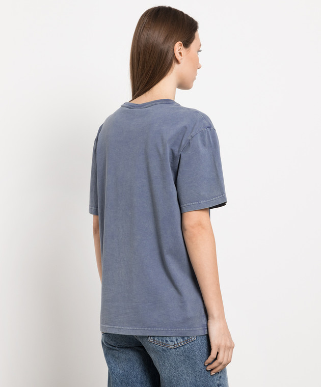 T by Alexander Wang Серая футболка с логотипом 4CC3221357 изображение 4