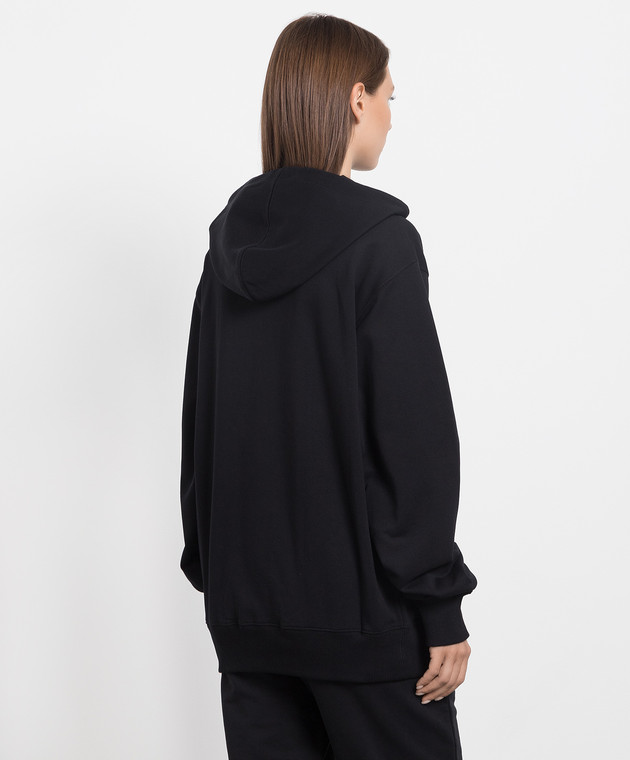 Helmut Lang Black hoodie with logo print L09HM521w image 4