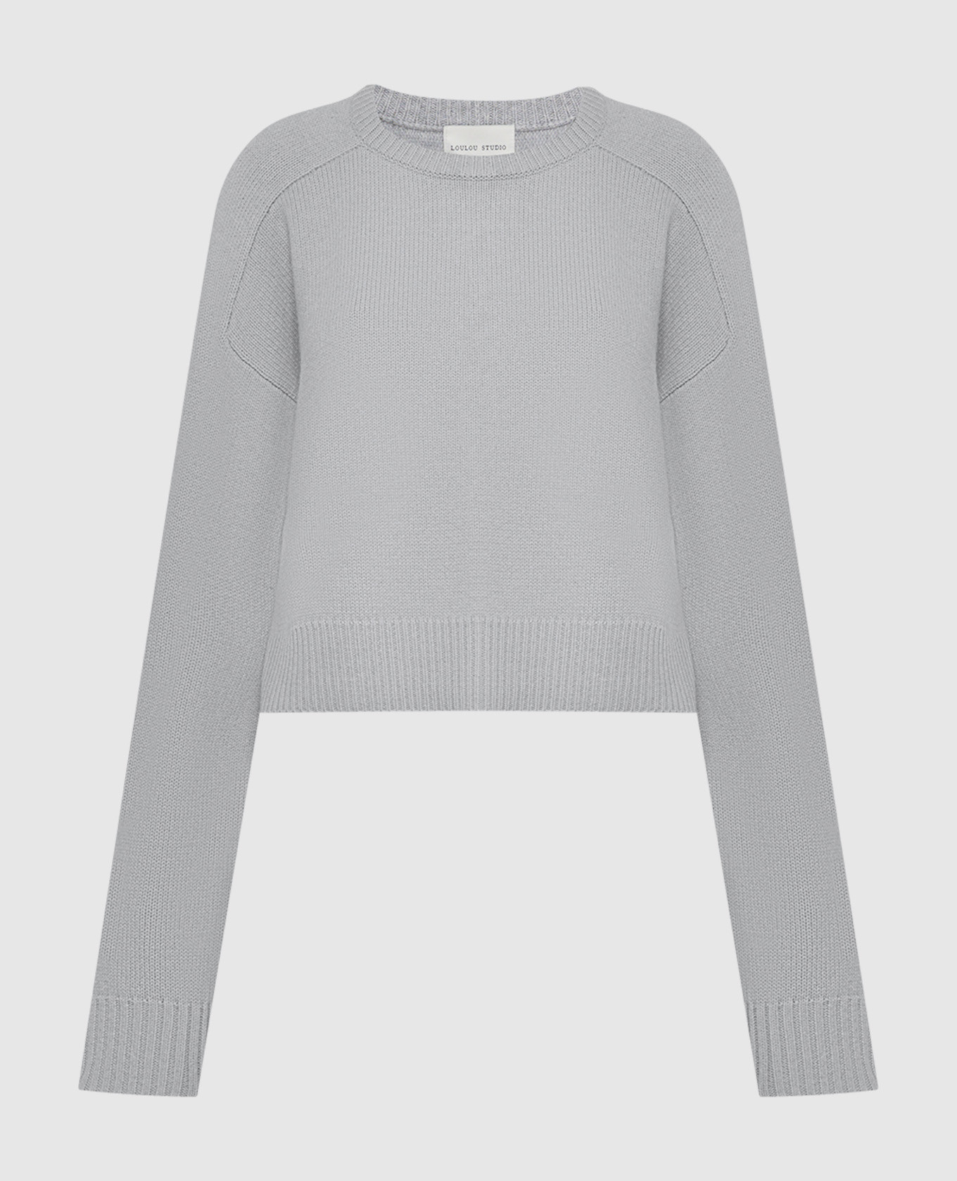 BRUZZI gray wool and cashmere sweater